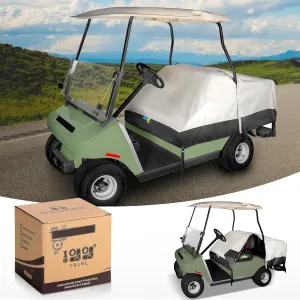10L0L Golf Cart Seat Covers Protector for 2/4 Passenger EZGO Club Car Half Waterproof Cover, Dust Cover More Convenient to Use & Storage Than a Full Cover