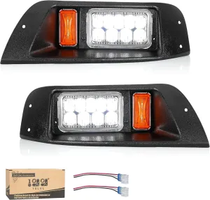 10L0L Headlight Kit for Ezgo Txt 1996-2013 Gas & Electric Golf Cart, 12v, Driver & Passenger Side, Golf Cart Accessories