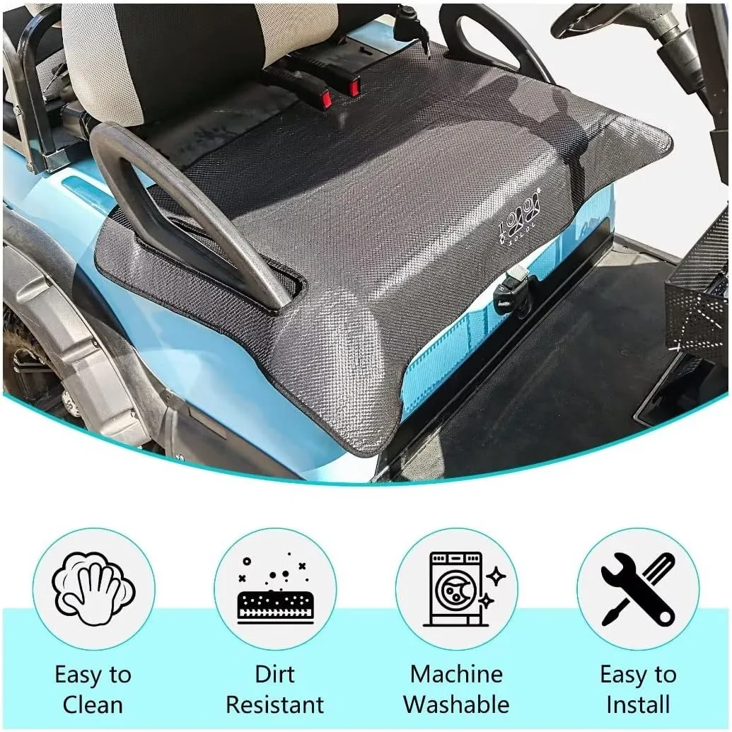 10L0L Universal Golf Cart Seat Cover Blanket Cushion Cover for EZGO TXT RXV/Club Car DS Precedent, Seat Towel for 2/4 Person Seats Suitable for All Weather