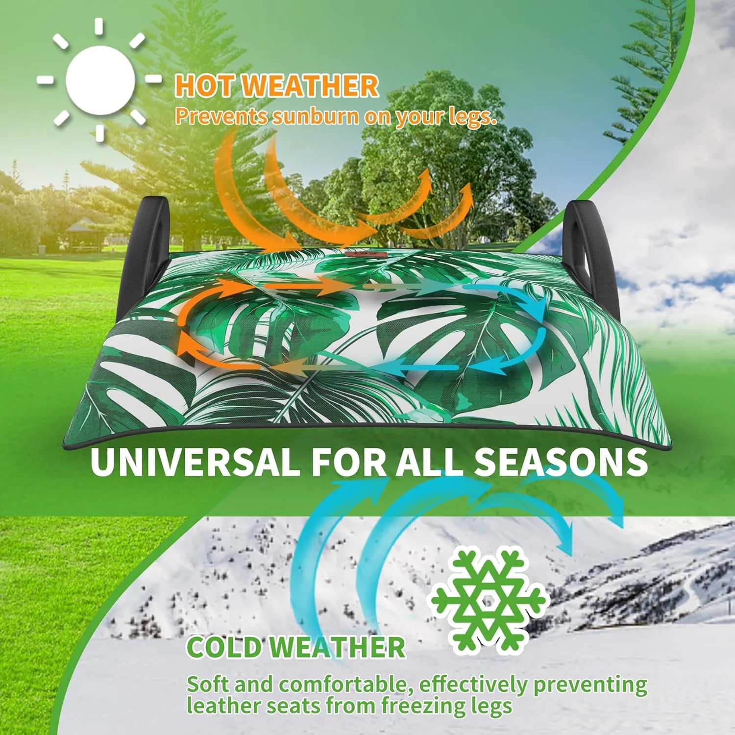 10L0L Universal Golf Cart Seat Cover Blanket Cushion Cover for EZGO TXT RXV/Club Car DS Precedent, Seat Towel for 2/4 Person Seats Suitable for All Weather