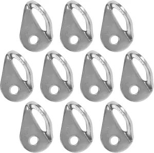 10Pcs Rock Climbing Anchors Hanger Bolts Stainless Steels Hanger Plate for Mountaineering Rappelling Hiking Camping Travel