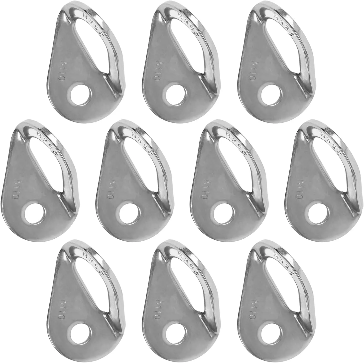 10Pcs Rock Climbing Anchors Hanger Bolts Stainless Steels Hanger Plate for Mountaineering Rappelling Hiking Camping Travel
