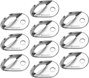 10Pcs Stainless Steels Climbing Anchors Point Bolts Hanger Climbing Anchors Bolts Hammock Bolts Hanger Plate Easy To Use