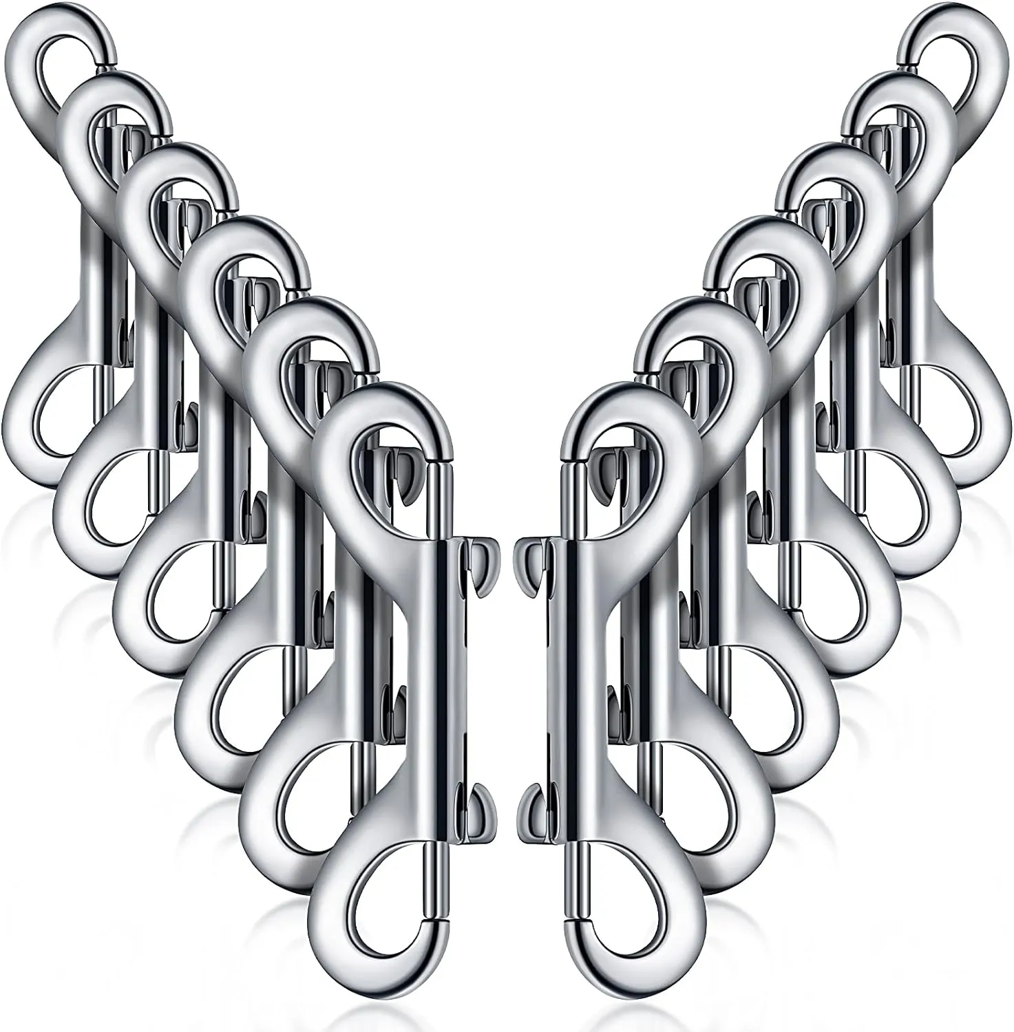 12 Pieces Double Ended Bolt Snaps Hook Zinc Alloy Double Trigger Clips Home Pet Accessory for Linking Dog Leash Collar Leash Key Chain Horse Tack Pet Sling Feed Buckets (3.5 Inch)