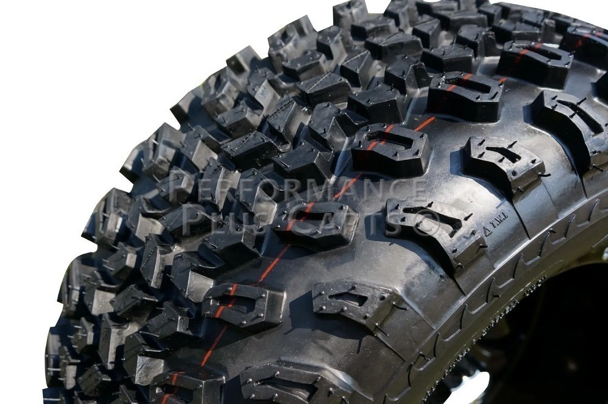 12" Rally Black Golf Cart Wheels with 23" All Terrain Tires - Set of 4