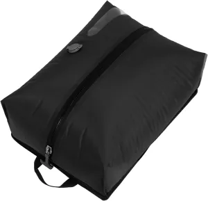 16L One Way Valve Vacuum Compression Bag Waterproof Airtight Zipper Closure Travel Vacuum Bag With Visible Window for Traveler Camper(black,16L)