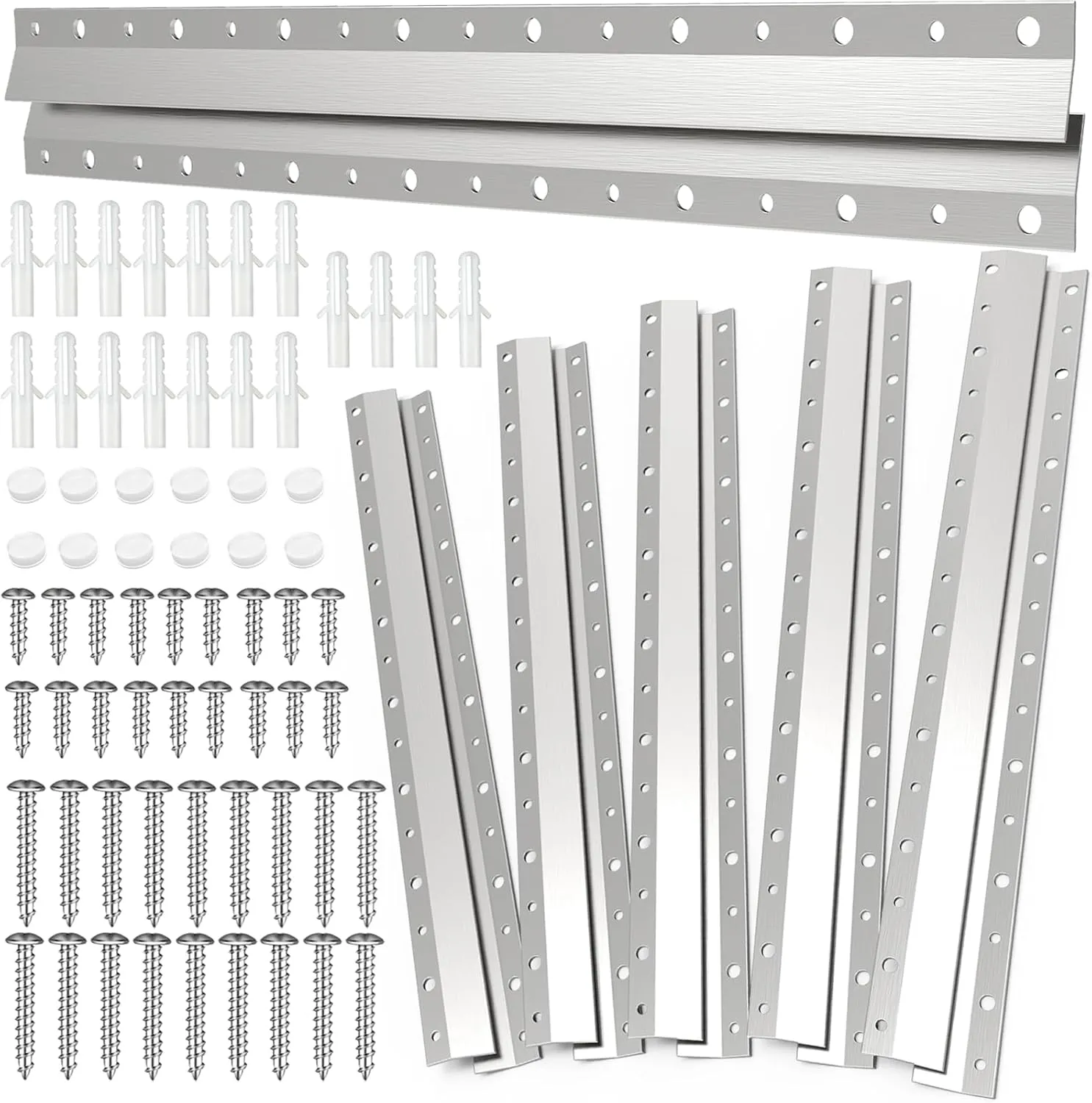 16"-6 Pairs French Cleat Hanger,Z-Hanger Picture Hanging Kit,Wall Mounting Brackets Cleat Picture Hanger Kit Z Bar Clips for Hanger Supports 60 lbs,Z Bar Hanger for Pictures,Mirrors,and Art