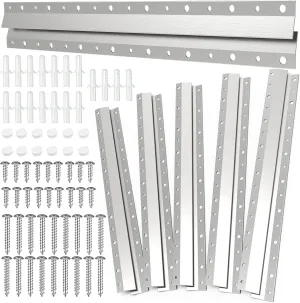 16"-6 Pairs French Cleat Hanger,Z-Hanger Picture Hanging Kit,Wall Mounting Brackets Cleat Picture Hanger Kit Z Bar Clips for Hanger Supports 60 lbs,Z Bar Hanger for Pictures,Mirrors,and Art