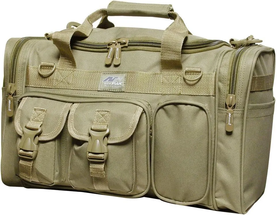 18" 1200 cu.in. Tactical Duffle Military Molle Gear Shoulder Strap Range Bag TAN
