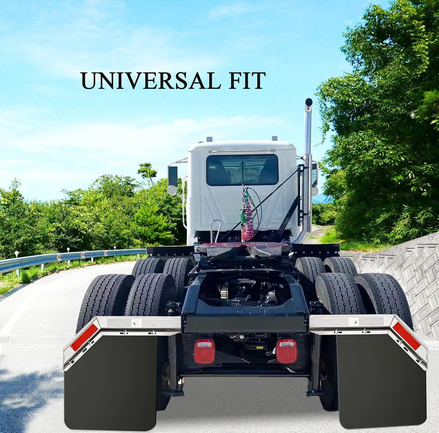 2 1/2" Angled Mud Flap Hangers for Semi Trucks Mud Flap Hangers Mudflap Hangers for Semi Truck Mud Flaps Brackets Splash Guard Mudguard Holder Mount