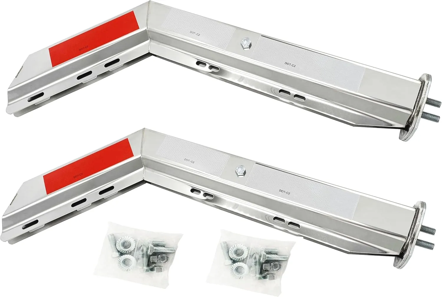 2 1/2" Angled Mud Flap Hangers for Semi Trucks Mud Flap Hangers Mudflap Hangers for Semi Truck Mud Flaps Brackets Splash Guard Mudguard Holder Mount