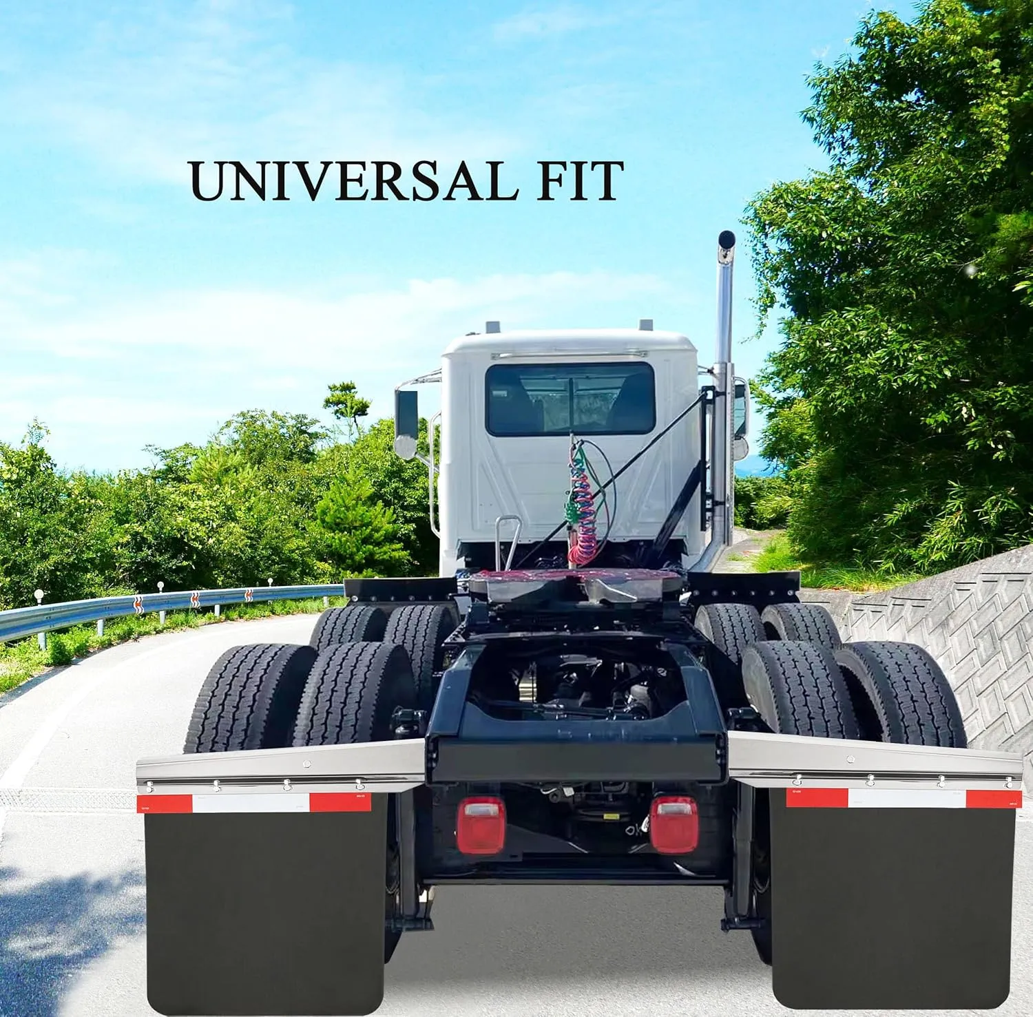 2 1/2" Bolt Tapered Mud Flap Hangers for Semi Trucks Mud Flap Mudflaps Hanger Semi Truck Mud Flap Bracket Spring Loaded Mud Flap Mount Semi Mudguard Hanger
