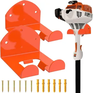 2 Pack Garage Organizer Trimmer Rack Heavy Duty Weed Eater Hanger Trimmer Hanger Garden Power Tool Hanger for Grass Trimmer, Hedge Trimmer, Garage Trimmer Garden Tools