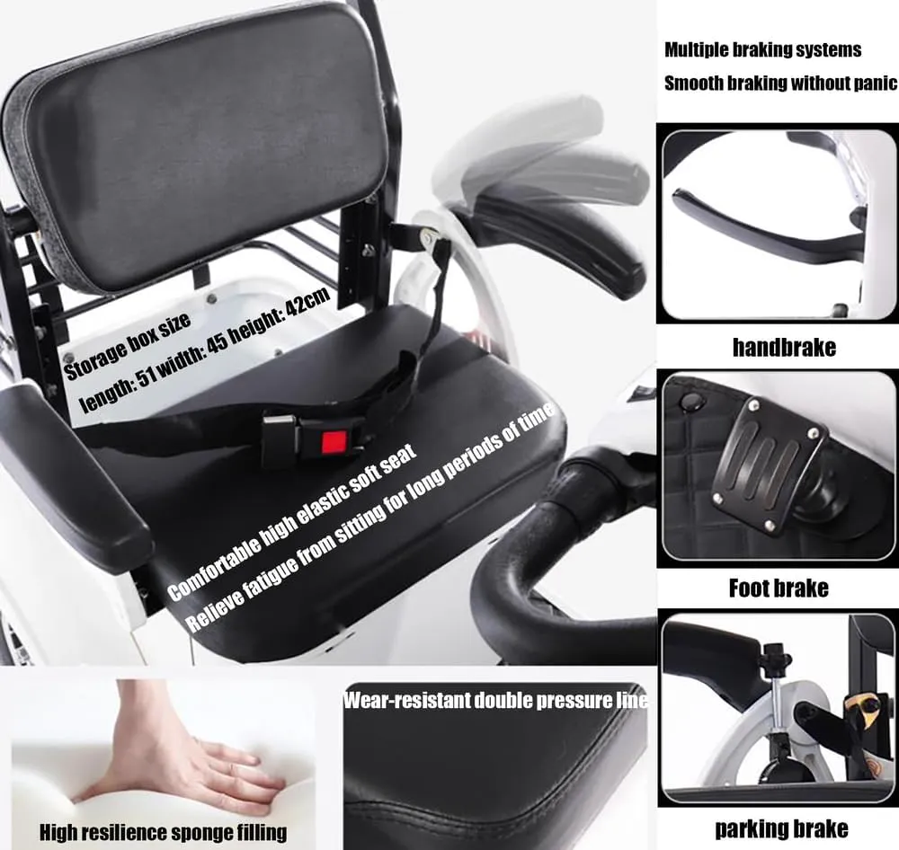2 Passenger Golf Cart & Electric Golf Cart&with Extra Large Capacity Storage Trunk&Independent Suspension for Golf|Suitable for Golf| Hunting|Scenic Spots|Hotels|Beaches|Schools and Farms