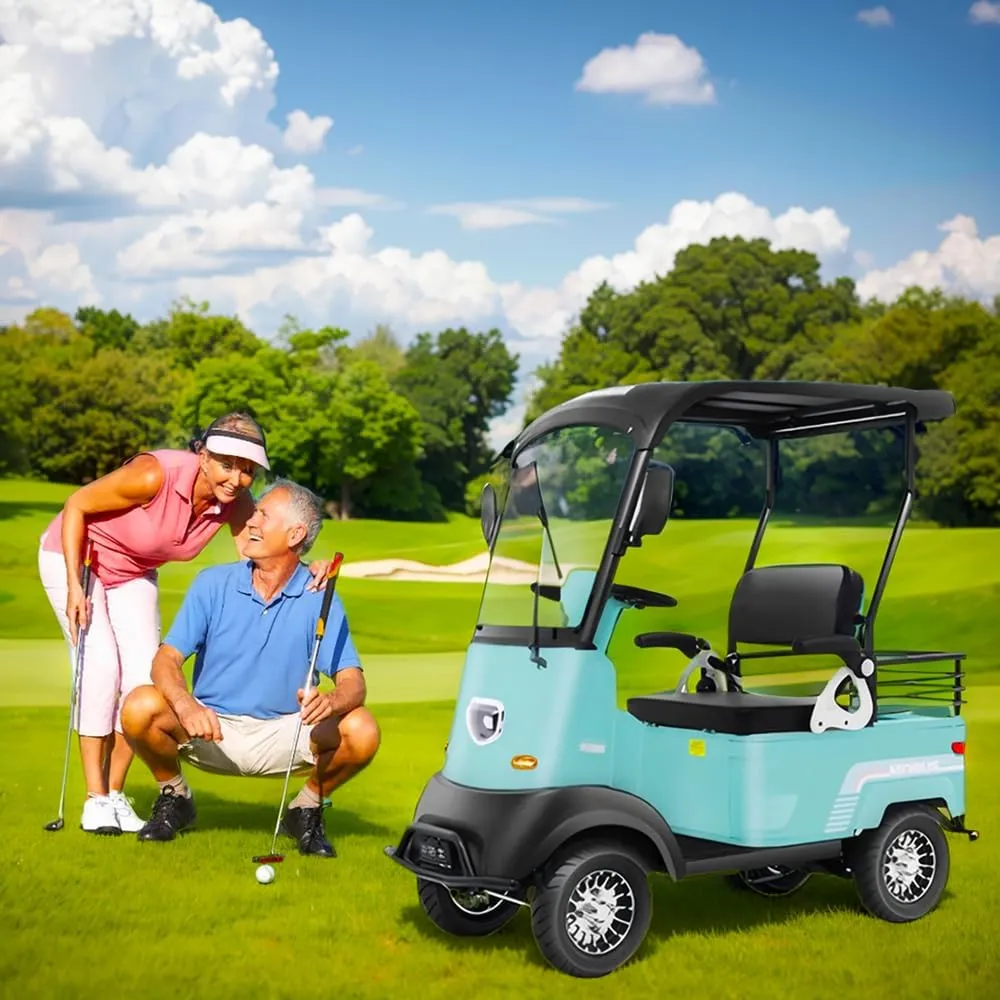 2 Passenger Golf Cart & Electric Golf Cart&with Extra Large Capacity Storage Trunk&Independent Suspension for Golf|Suitable for Golf| Hunting|Scenic Spots|Hotels|Beaches|Schools and Farms