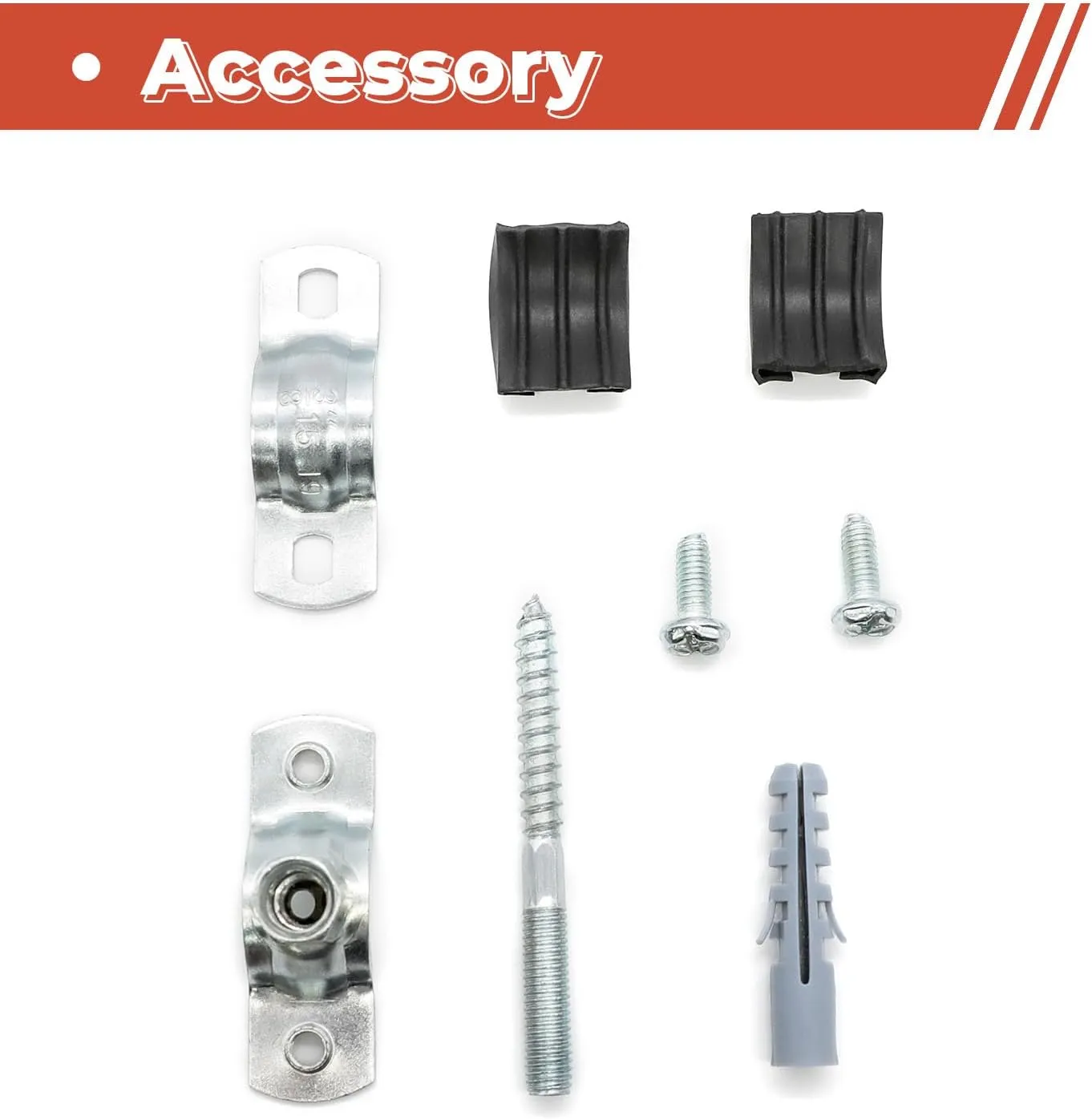 2 Pcs 6.3-6.5 Inch Split Ring Pipe Hanger, 159-166mm Heavy Duty Adjustable Pipe Bracket Clamp with Screw & Expansion Tube, Wall Ceiling Mount Combination Thread M8/M10 Metal Pipe Clamps