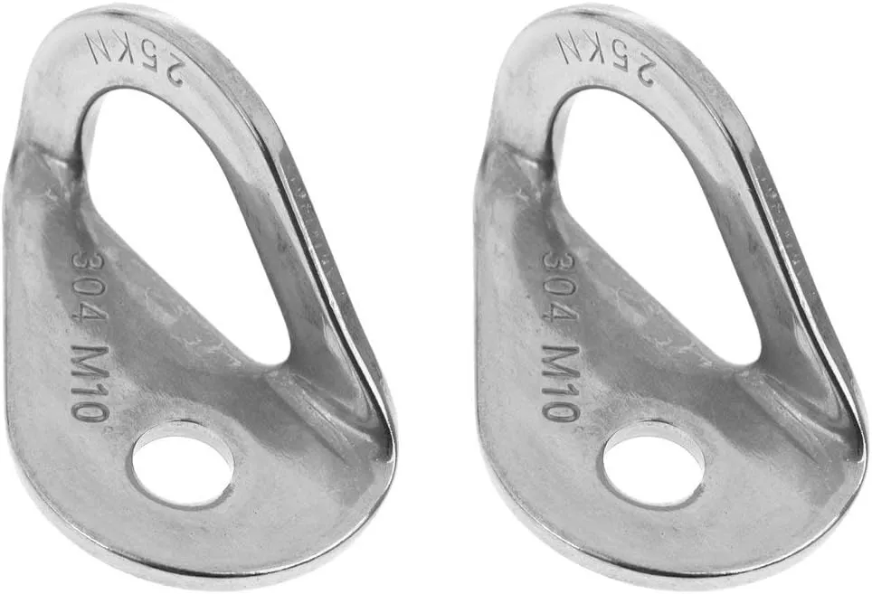2 Pieces 10mm 25KN Mountaineering Rock Climbing Caving Stainless Steel Bolt Hanger Equipment Outdoor