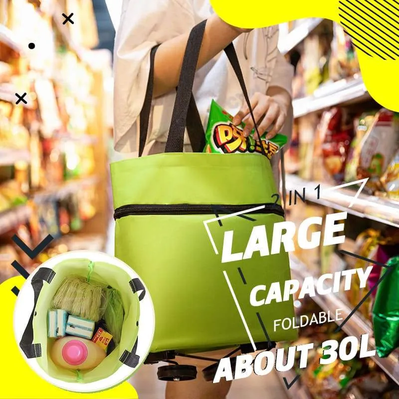 🔥2025 Hot Sale🔥2-in-1 Foldable Shopping Cart