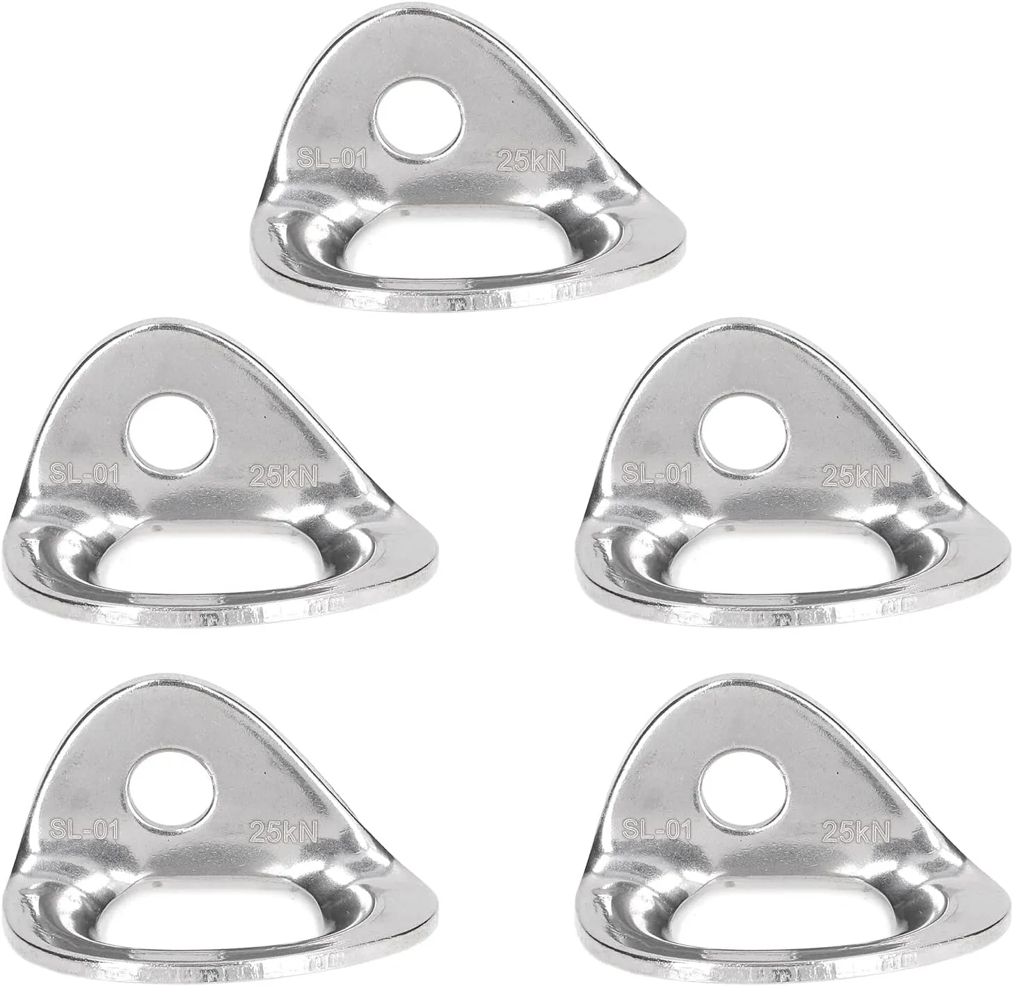 25KN Climbing Bolt Hanger, Stainless Steel Climbing Anchor Bolt, Rock Climbing Anchor, for Climbing Rappelling Rescue Hammock Installation (Pack of 5)