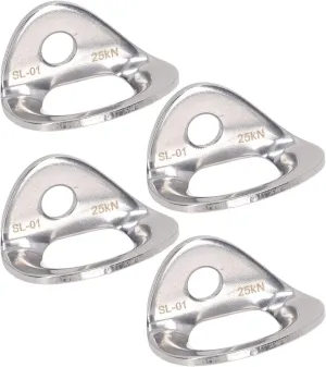 25kN Stainless Steel Bolt Hanger, 10Pcs Climbing Wall Bolt Hanger, Lightweight Stainless Steel Rock Climbing Anchors for Rock Climbing, Cave Exploration, Rappelling, Engineering