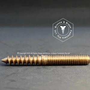 2730 - 135752 - Silicon Bronze Hanger Bolt (Lag Screw)- 1/2 - 13 UNC x 4" (C655)