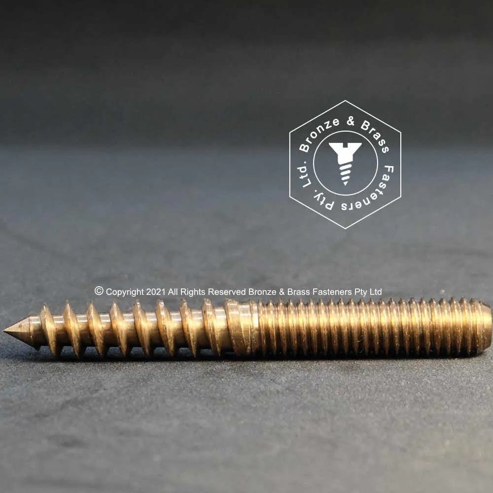 2730 - 135752 - Silicon Bronze Hanger Bolt (Lag Screw)- 1/2 - 13 UNC x 4" (C655)