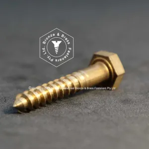 2840 - 135721 - Silicon Bronze Hex Lag Screw- 3/8 x 6" (Hex Head Woodscrew)