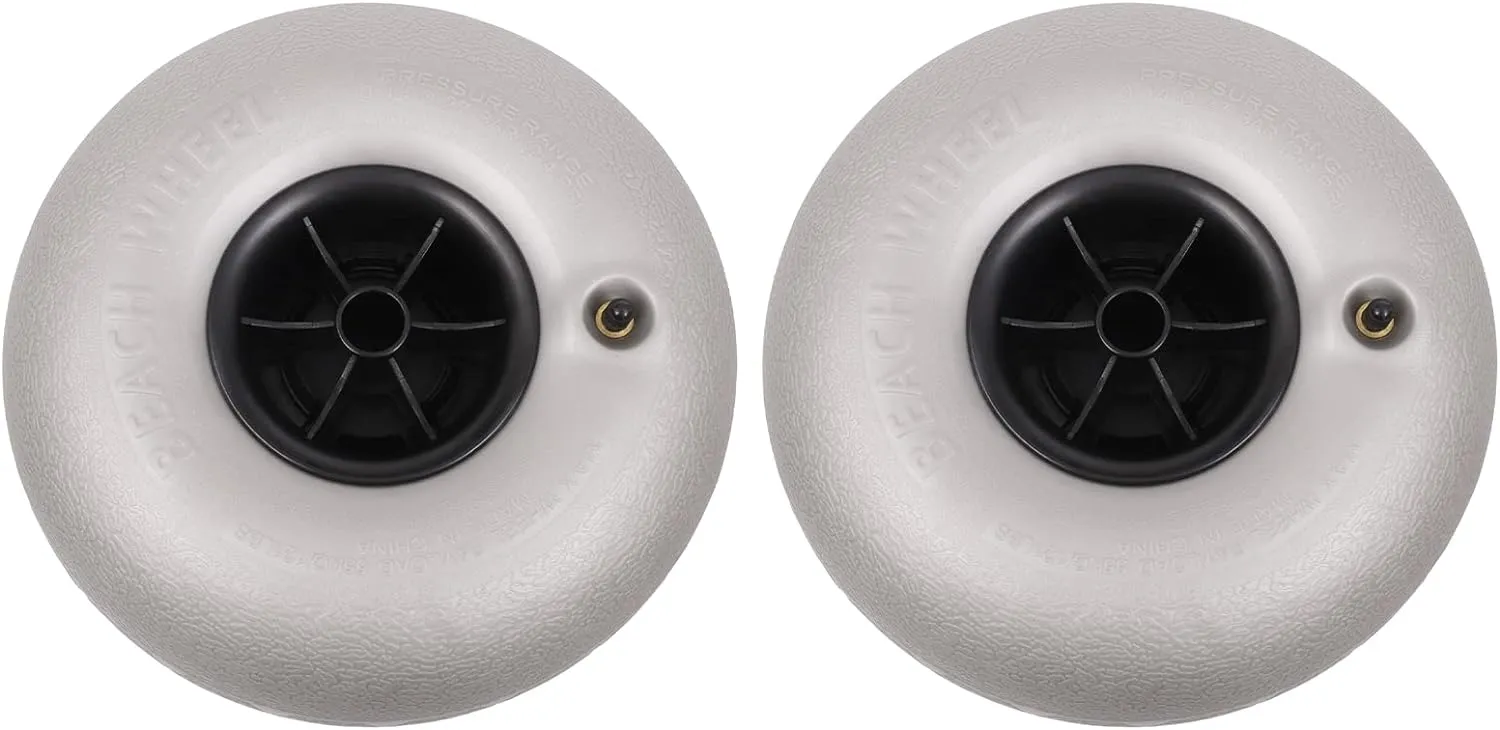 2Pcs Balloon Wheels Tires Beach Cart Tires Beach Sand Tires PVC Replacement Sand Tires for Kayak, Dolly, Canoe Boat Buggy Carrie