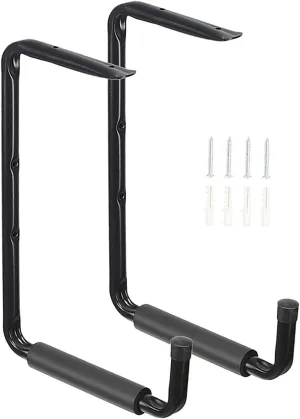 2X Garage Storage Hooks Canoe Hangers Wall Mounted Heavy Duty Multifunctional Kayak Storage Racks Utility Hangers for Ladder
