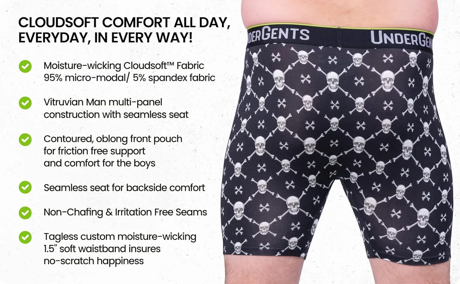 3 Pack Men's Boxer Brief Underwear. More Comfort Without Compression