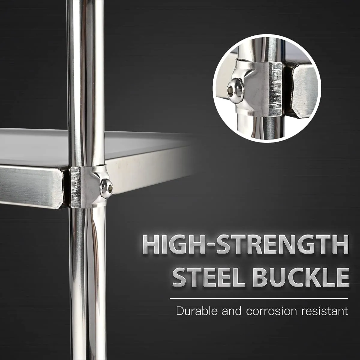 3 Shelf Stainless Steel Cart, 420 lbs, 1MM Thick, Serving With Wheels, Household Service Trolley, 360 Rotation Storage Shelf With Locking Wheels (29.5*15.8*37.4)'' Utility