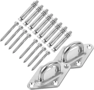 304 Stainless Steel Boat Bolt Seat M8 Suspension Hook U-Shaped Hook Strong Bearing Capacity Suitable for Indoor/Outdoor
