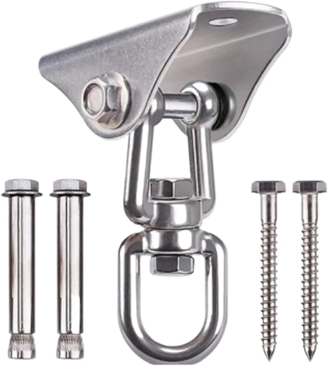 304 Suspension Hooks Ceiling Wall Mount Fixed Plate Bag Hanger Bracket for Yoga Hammock Hanging Chair Sandbag Aerial Silks(90mm B)