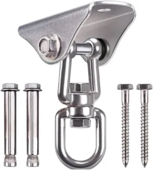 304 Suspension Hooks Ceiling Wall Mount Fixed Plate Bag Hanger Bracket for Yoga Hammock Hanging Chair Sandbag Aerial Silks(90mm B)