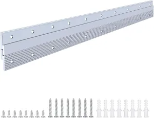 30" French Cleat Picture Hanger, Aluminum Mirror Hanging Kit with Hardware, Ideal for Artwork, Whiteboard, Cabinet, Holds 120 lbs. per Pair, 1 Pairs