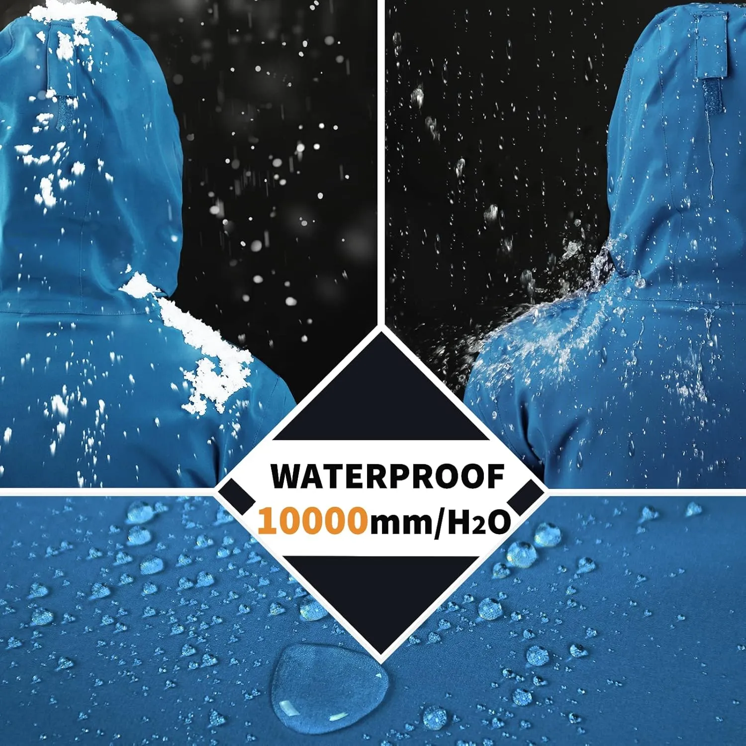 33,000ft Mens Ski Jacket Waterproof Insulated Snow Jacket, Mountain Breathable Winter Jackets for Men Ski Snowboard Coat