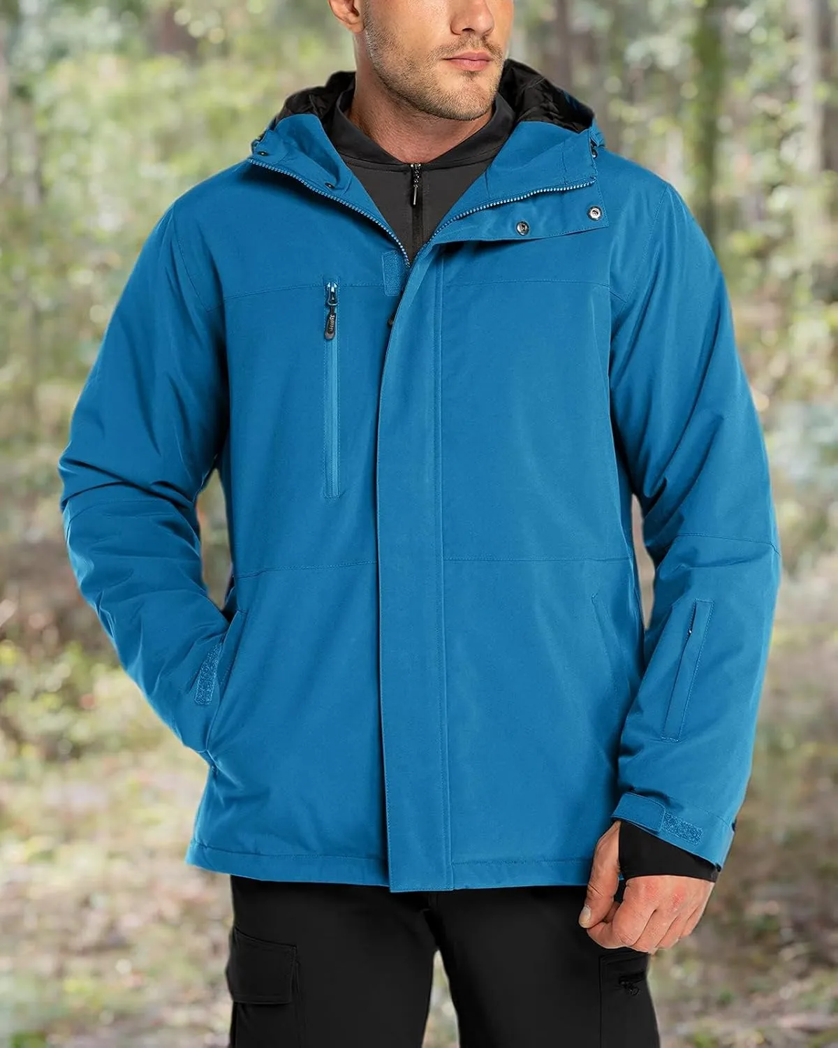 33,000ft Mens Ski Jacket Waterproof Insulated Snow Jacket, Mountain Breathable Winter Jackets for Men Ski Snowboard Coat