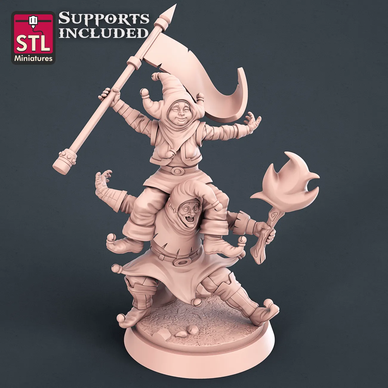 3D Printed STL Miniatures Carnival Set 28mm - 32mm War Gaming D&D