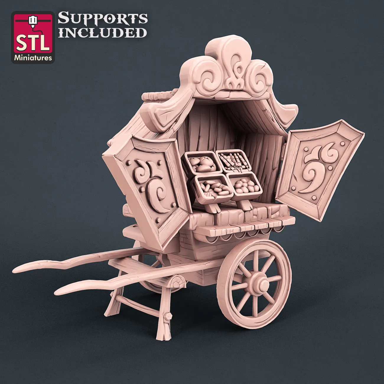 3D Printed STL Miniatures Carnival Set 28mm - 32mm War Gaming D&D