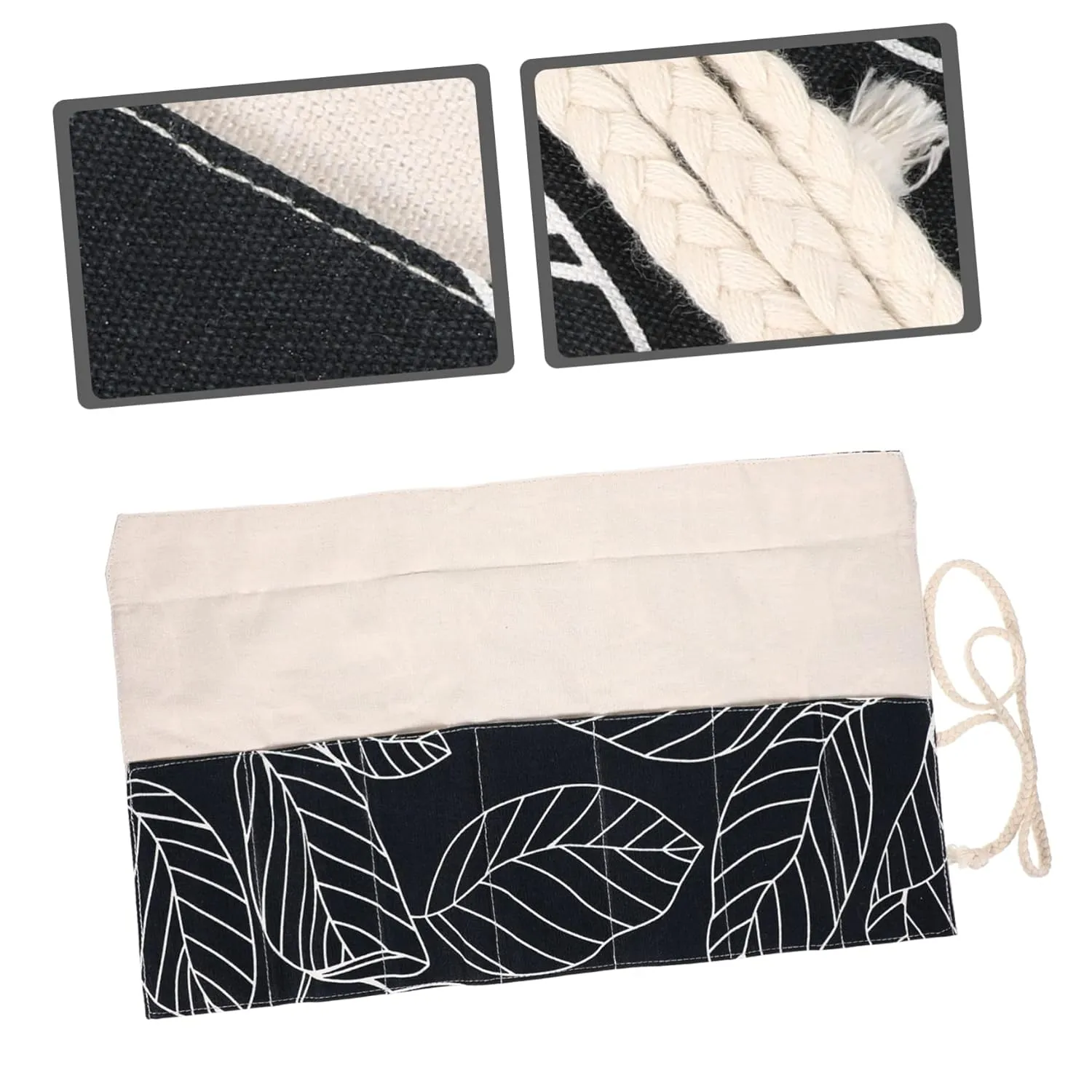 3pcs Makeup Rolling Case Pouch Cosmetic Container for Students Rolling Wrap Bag Organizer Slots for Pens and Brushes School Supplies Storage
