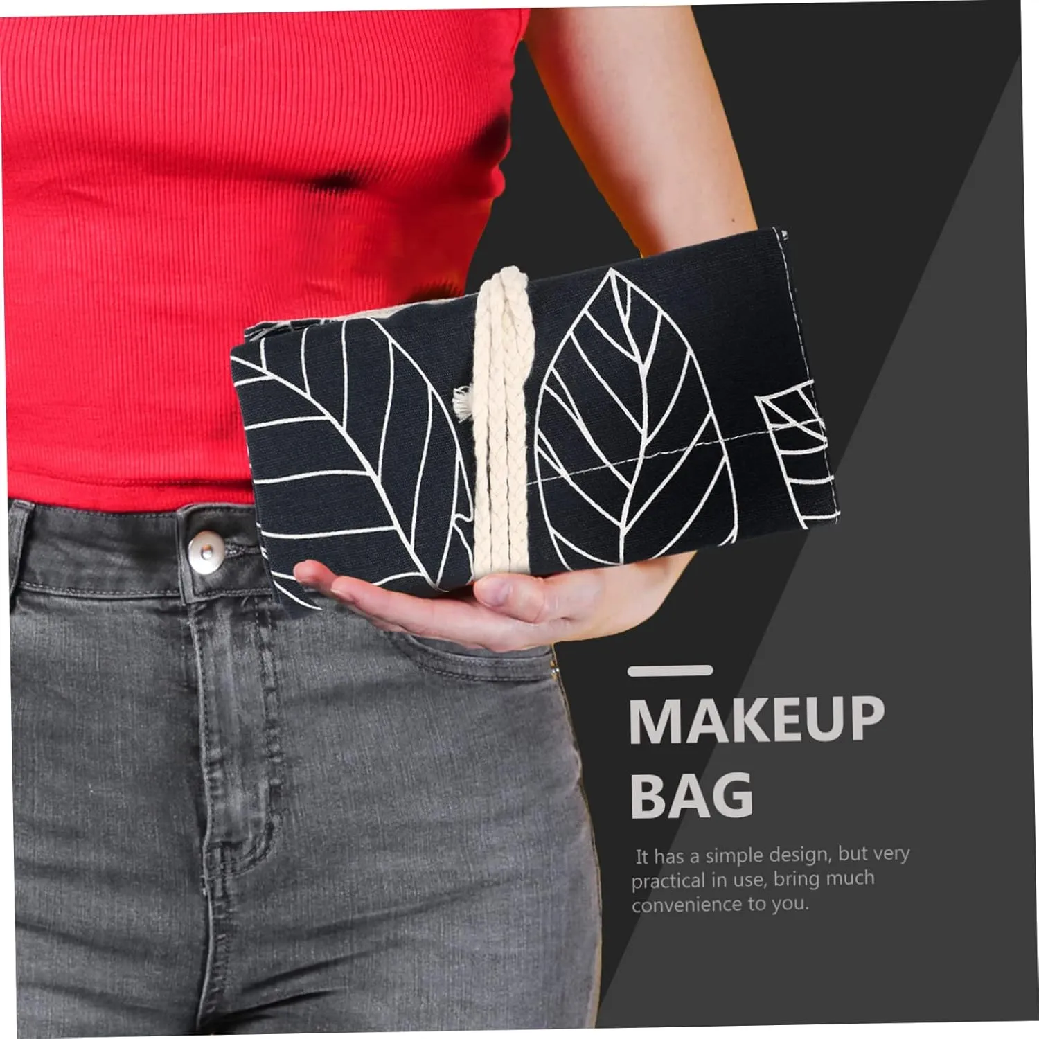 3pcs Makeup Rolling Case Pouch Cosmetic Container for Students Rolling Wrap Bag Organizer Slots for Pens and Brushes School Supplies Storage