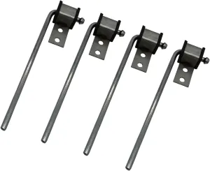 4 Pack Universal Exhaust Hanger Rod Weld On Heavy Duty Exhaust Bracket Hanger - 3/8" Rod 10" Long