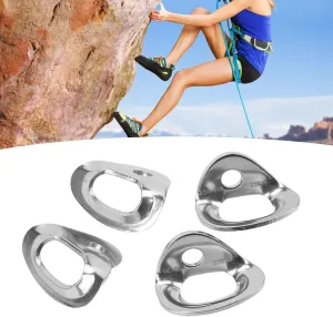 4 Pair Climbing Hanger, Stainless Steel Climbing Anchor Hanger Climbing Anchor, Wear Resistant High Load Bo lt Hanger for Mountaineering, Lifting