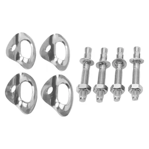 4 Pair Climbing Hanger, Stainless Steel Wear High Load Carrying Capacity Climbing Anchor Hanger Bolt for Climbing, Expansion, Cave Exploration