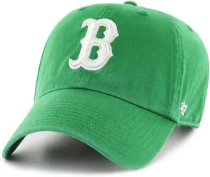 '47 MLB Kelly Green Primary Logo Clean Up Adjustable Strap Hat Cap, Adult One Size Fits All