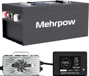 48V 160Ah Lithium Golf Cart Battery, Built-in Smart 200A BMS, Maximum 10.24 kW, ultra long range of 80 miles for Golf Cart Clubcar, EZGO, YAMAHA, ICON, Marshell, Supports APP,Touch Display 22A Charger
