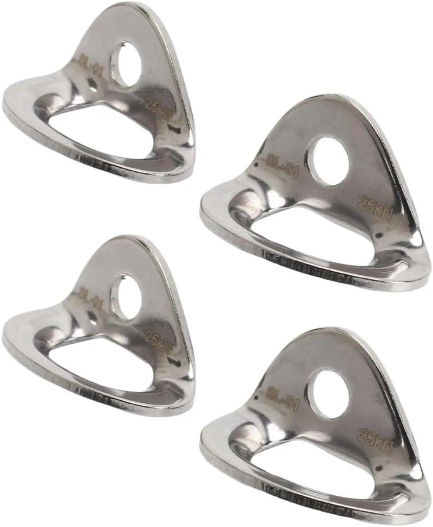4PCS Climbing Bolt Hanger, 316 Stainless Steel Climbing Anchor Bolt Large Bearing Capacity Anchor Rock Accessories for Rappelling Aerial Work