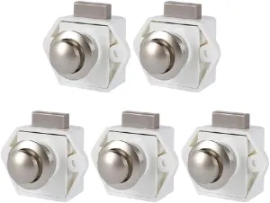 5 Car Cart 20mm Home Cabinet Drawer Lock Lock Buckle Furniture Hardware Home Lock (Color : White-Patch Five-Pointed star4) (OneColor)