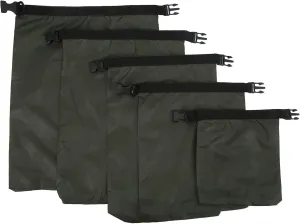 5Pcs Army Green Outdoor Swimming, Dry for Kayaking Boating Hiking, 190T Polyester Taffeta Material, Roll Top Closure with Buckle,