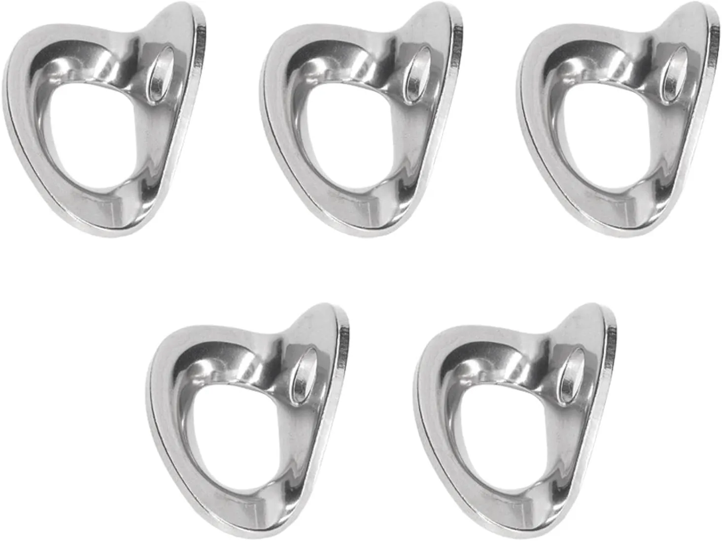 5Pcs Climbing Bolt Hangers, Stainless Steel Climbing Anchor Bolt, M10 Silver Bolting Hanger Suitable for 10 mm / 3/8" Bolt